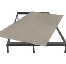 Plateau de table sur un piètement de table