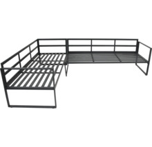 Cadre de lit d'angle en métal