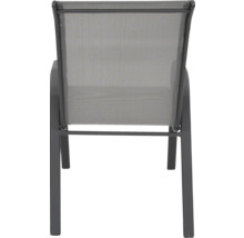 Chaise de jardin avec revêtement textile, vue arrière