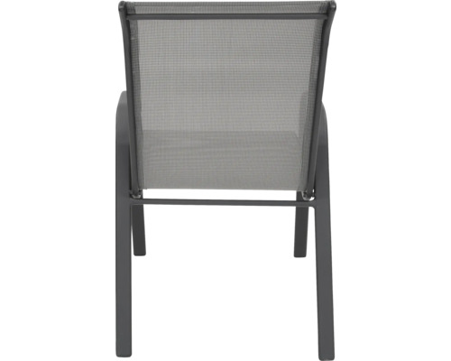 Chaise de jardin avec revêtement textile, vue arrière