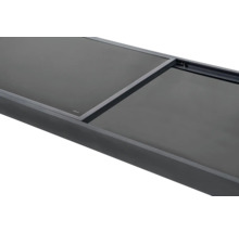 Couvercle pour table de plantation avec plaque coulissante en verre