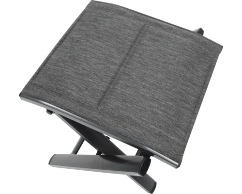 Repose-pieds pliable avec revêtement en textile