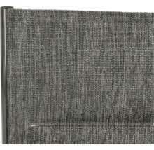 Gros plan d'un écran d'intimité en textile gris pour l'extérieur