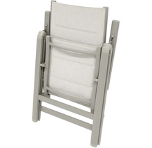 Chaise de jardin pliante avec cadre en aluminium et revêtement textile