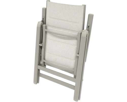 Chaise de jardin pliante avec cadre en aluminium et revêtement textile