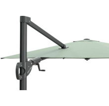 Detailansicht eines Soluna Sonnenschirms mit Kurbelmechanismus