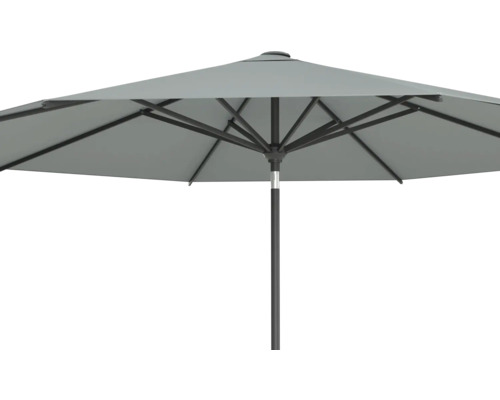 Grauer Gartenschirm mit Stahlgestell