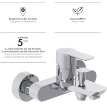 Conçu en Suisse. Garantie de cinq ans sur la céramique. Sans plastique.