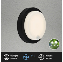 Runde Aussenleuchte mit Dämmerungs- und Bewegungssensor