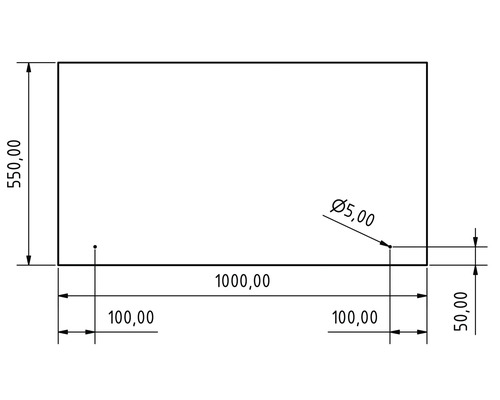 Technische Zeichnung mit Maßangaben