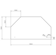 Technische Zeichnung mit Maßangaben