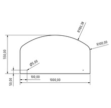 Technische Zeichnung mit Maßangaben
