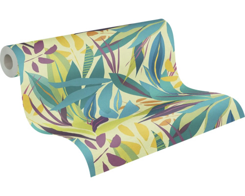 Rouleau de papier peint avec motif de feuilles