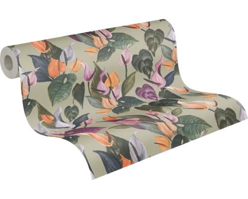 Rouleau de papier peint avec motif végétal