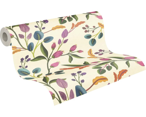 Rouleau de papier peint à motif floral