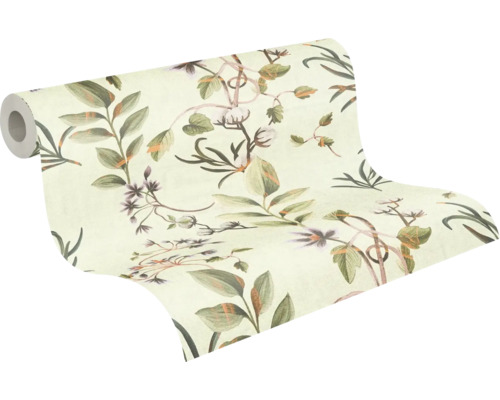 Rouleau de papier peint avec motif de plantes