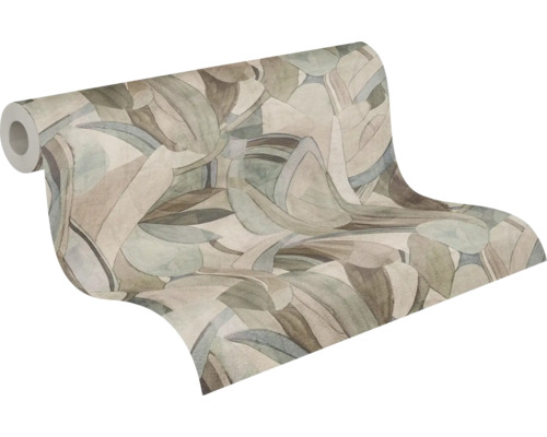 Rouleau de papier peint avec motif de feuilles