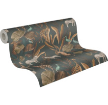 Tapetenrolle mit Dschungelmuster mit Zebras, Giraffen und Leoparden