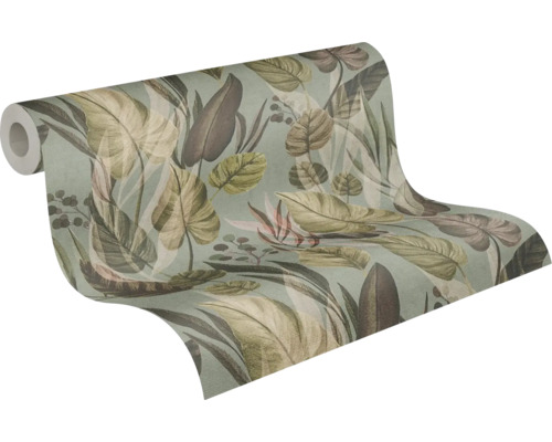 Rouleau de papier peint avec motif de feuilles