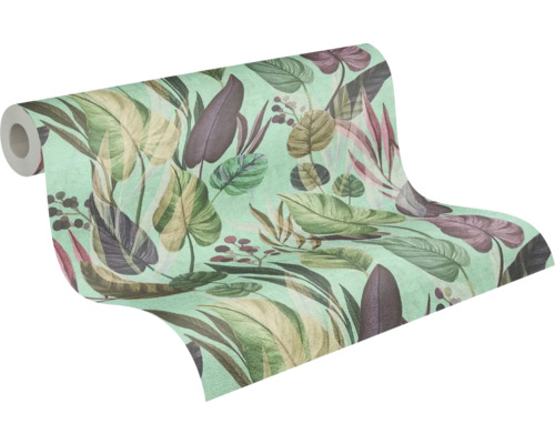 Rouleau de papier peint avec motif de feuilles