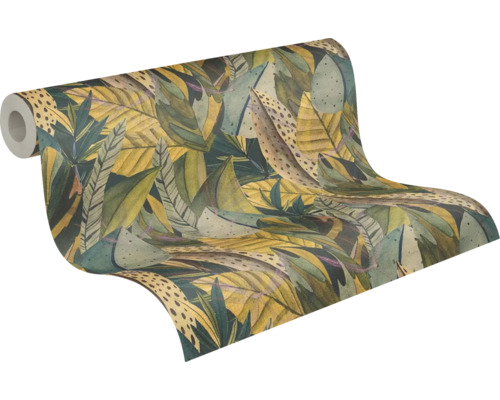 Rouleau de papier peint avec motif de feuilles