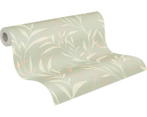 Eine Rolle Tapete mit Blattmuster