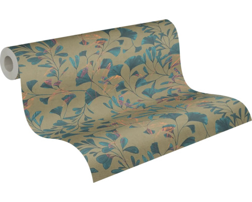 Rouleau de papier peint avec motif de feuilles