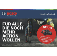 Bosch Professional Aktion: Beim Kauf eines 18 Volt Solo-Werkzeugs gibt es einen ProCORE18V 4.0Ah Akku gratis.
