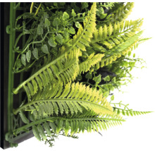 Mur végétal artificiel avec fougères et feuilles