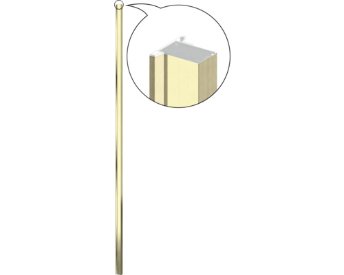 Poteau en aluminium avec embout