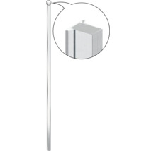 Barre de douche avec profilé rectangulaire et vue détaillée