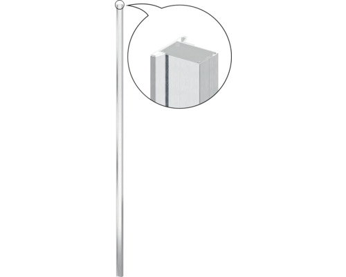 Barre de douche avec profilé rectangulaire et vue détaillée