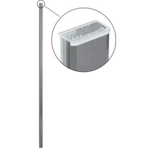 Poteau en acier inoxydable avec couvercle en détail