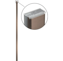 Poteau de clôture en métal avec couvercle transparent