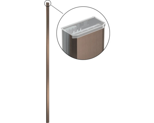 Poteau de clôture en métal avec couvercle transparent