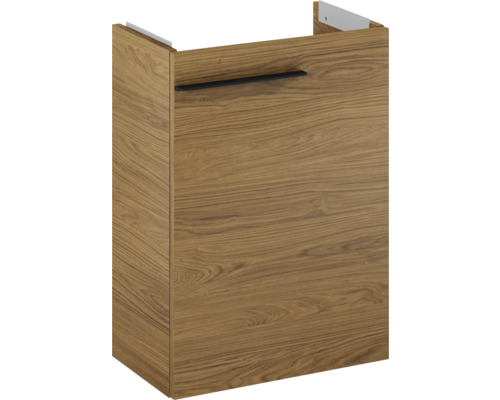Waschtischunterschrank mit Holzoptik und Griff