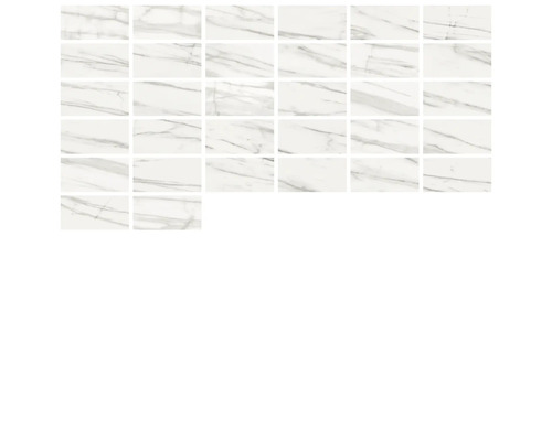 Disposition de carreaux muraux aspect marbre.