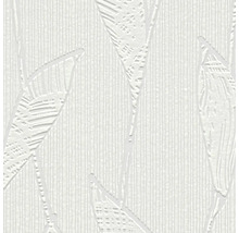 Weiße Tapete mit Blattmuster