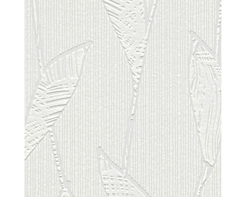 Weiße Tapete mit Blattmuster