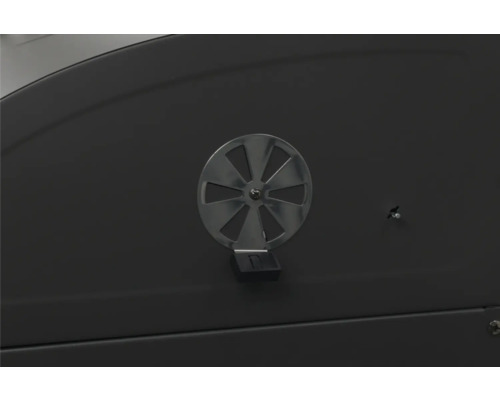 Vue détaillée d'un clapet d'aération sur un gril