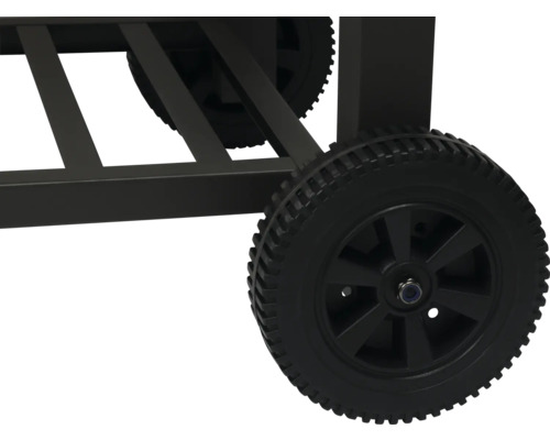 Detailansicht von Wagenrädern.