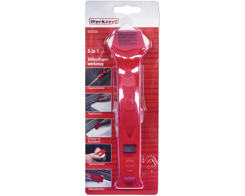 Werkzeyt Outil à joints de silicone 5 en 1 pour couper, enlever et lisser les joints de silicone
