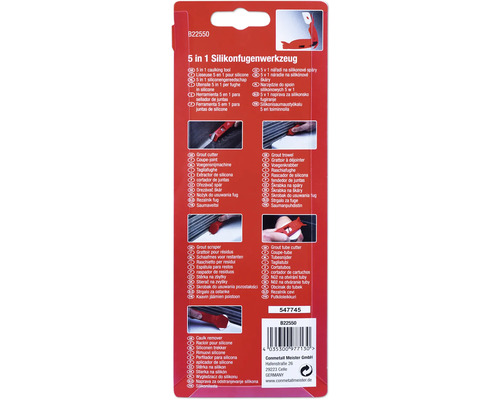 Outil à joint de silicone 5 en 1