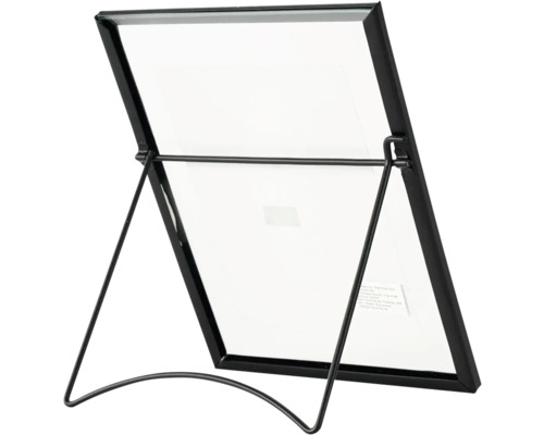 Cadre photo noir avec verre et support
