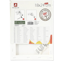 Châssis entoilé de dimensions 18x24 cm et d'un grammage de 380 grammes par mètre carré