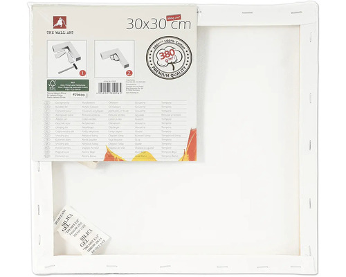 Châssis entoilé, 30x30 cm, avec sceau de qualité Premium