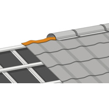Construction de toit avec tuiles et isolation