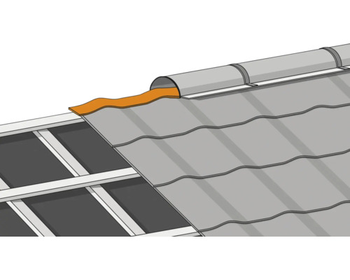 Construction de toit avec tuiles et isolation