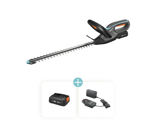 Taille-haie sans fil Gardena avec batterie et chargeur inclus