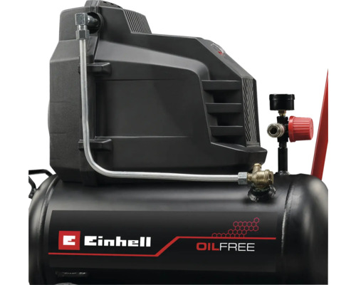 Einhell Logo auf einem ölfreien Kompressor